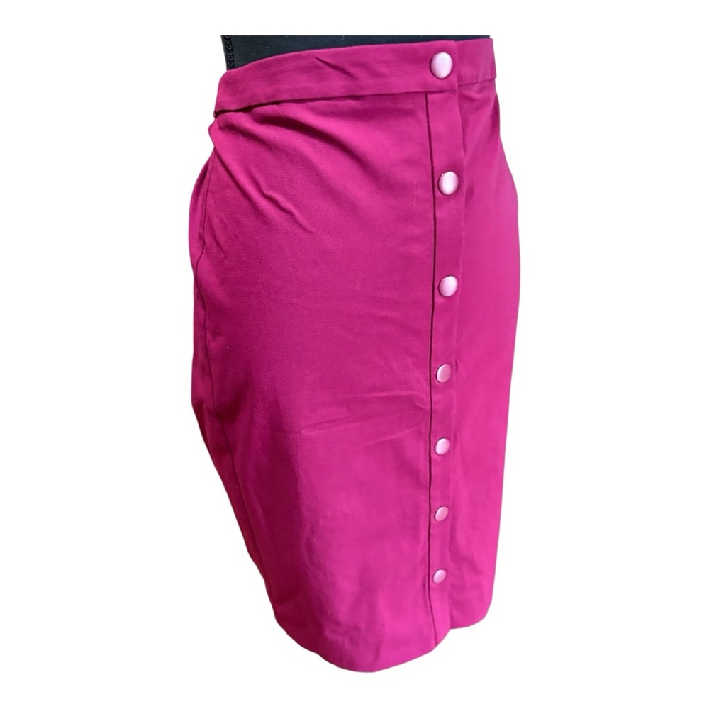The Limited magenta pencil skirt with a button-front detail. - Picture 2 of 6